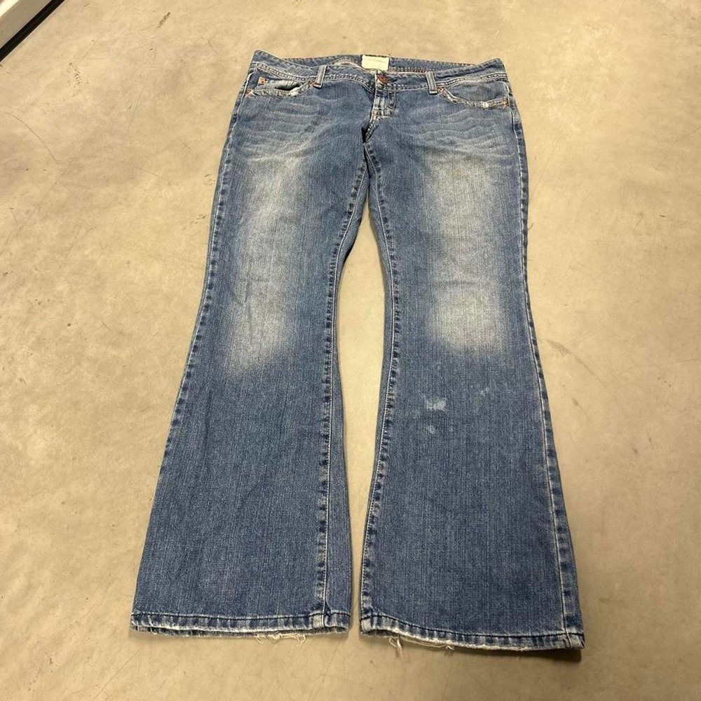Y2K American Eagle‎ Grunge Style Light Wash Wide Bootcut Jeans